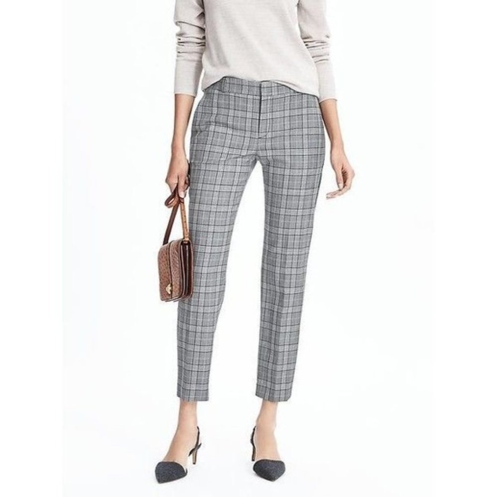 Banana Republic Plaid High Rise Avery Ankle Pants
